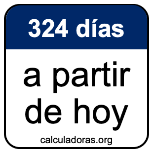 324 días a partir de hoy
