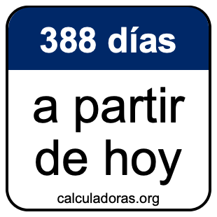 388 días a partir de hoy
